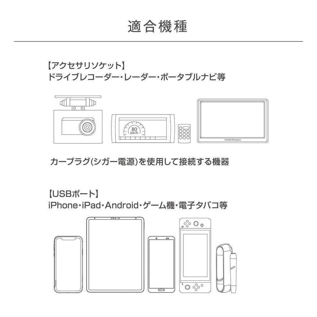 Pellucid PST2053 Car Socket 2 USB 4.8 A Lockable Direct Socket BK