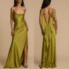 European Style Spring and Summer Spaghetti Strap Maxi Dress INS Casual Loose Fit Vacation