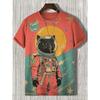 Summer Men's Fun Frog Art 3D Print T-Shirt Men's & Women's Short-Sleeve Crew Neck T-Shirt Relaxed Fit Casual Cartoon Top
