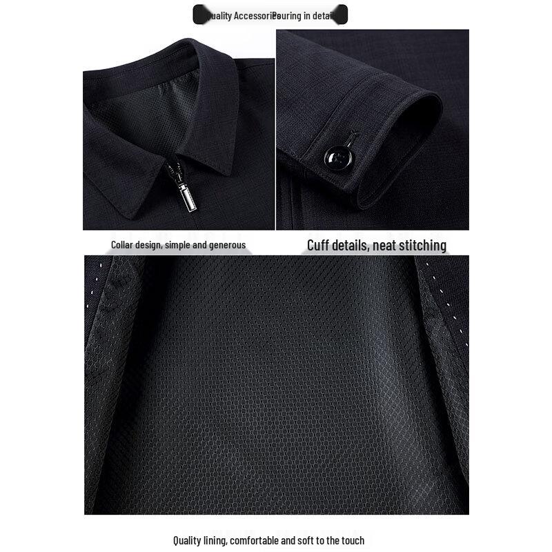 ROMON Men's Business Casual Plaid Jacket