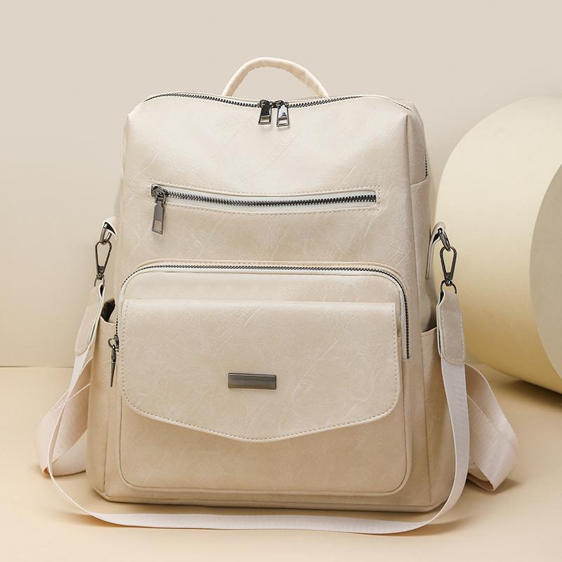 Plecak damski w stylu retro, plecak PU o dużej pojemności