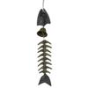 Wind Chime Fish Skeleton Windchime Hangable Metal Decorations Vintage Wind Chimes for Porch Yard Patio Balcony Garden