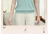 Stylish Ice Silk Knit Half-Sleeve T-shirt for Middle-Aged and Elderly Women