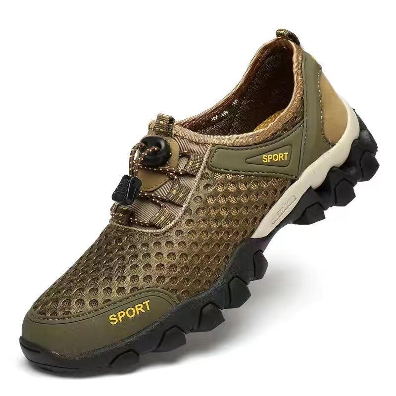 2025 Herren Netzschuhe Sommer atmungsaktiv Watschuhe Herren Sport Freizeit Laufen Tide Schuhe Koreanische Version Mesh Bergsteigen Stoffschuhe