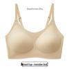 Women's Seamless Sports Bra: Thin Strap, Side Support, Anti-Sag, Fixed Cup, Plus Size, Large Bust, Beautiful Back Design