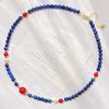 High Quality Natural Lapis Lazuli Freshwater Pearl Gypsy Collarbone Chain Necklace Neck Chain Female