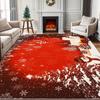 VIKAMA Kerst Sneeuwvlok Vloerkleed Rood Zwart Buffalo Plaid Wasbaar Antislip Anti Slip Tapijt Slaapkamer Woonkamer Woondecoratie