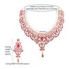 Touchstone Indian Bollywood Royal Look Stunning Designer Jewelry Necklace Set for Women Pink