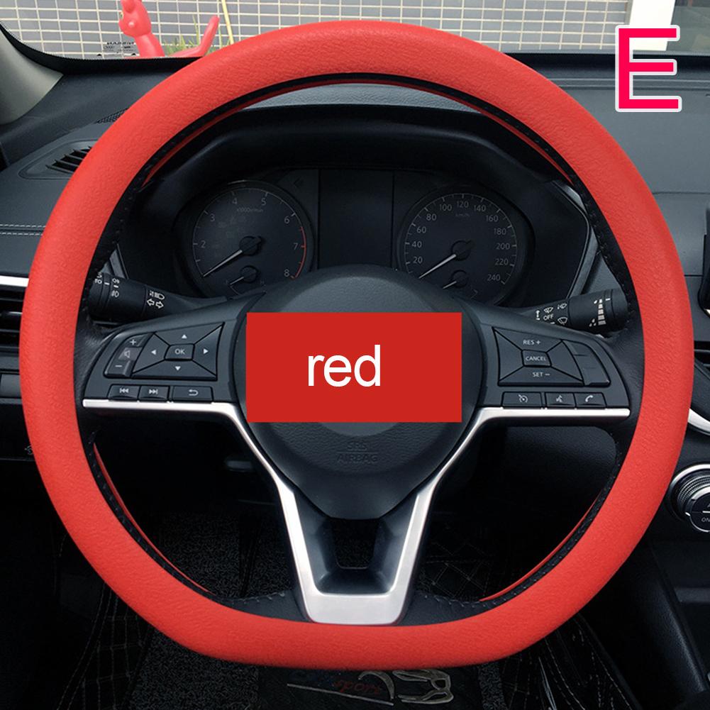 Universal Car Silicone Steering Wheel Elastic Glove Cover Texture Soft Multi Color Auto Decoration DIY Covers Car Accessories