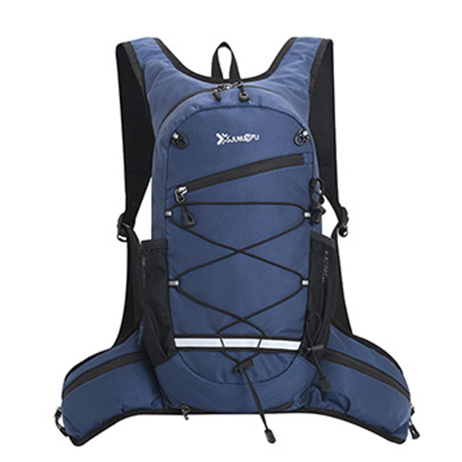 

Велосипедный рюкзак Легкий велосипедный рюкзак Спорт на открытом воздухе Дорожная сумка для кемпинга Пеший туризм Рюкзак темно-синий