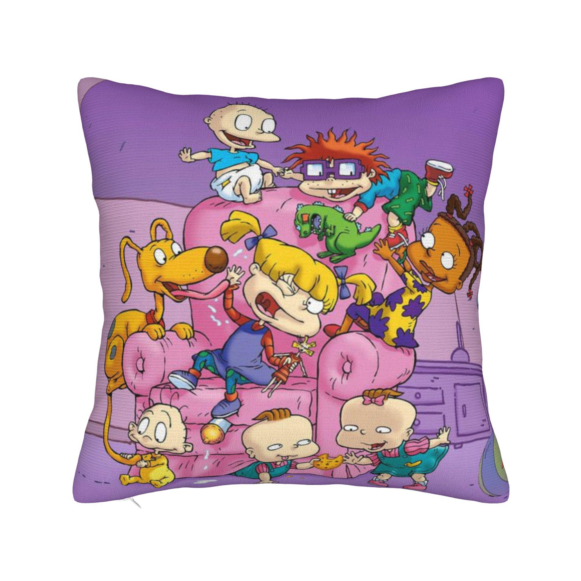 

Rugrats Chuckie Finster Anime Pillowcase Merchandise Printing Cushion Cover Decorations Throw Pillow Case Cover Chair Multi-Size 12x12Inch