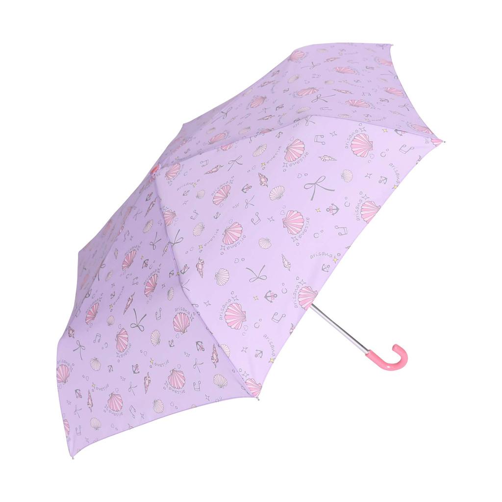 Arisana Folding Umbrella for Candy Storage Bag Name Tag Seashell 55cm [Arisana] Kids, Girls, Hand-Opening, Children's Umbrella, Kids' Jewelry,