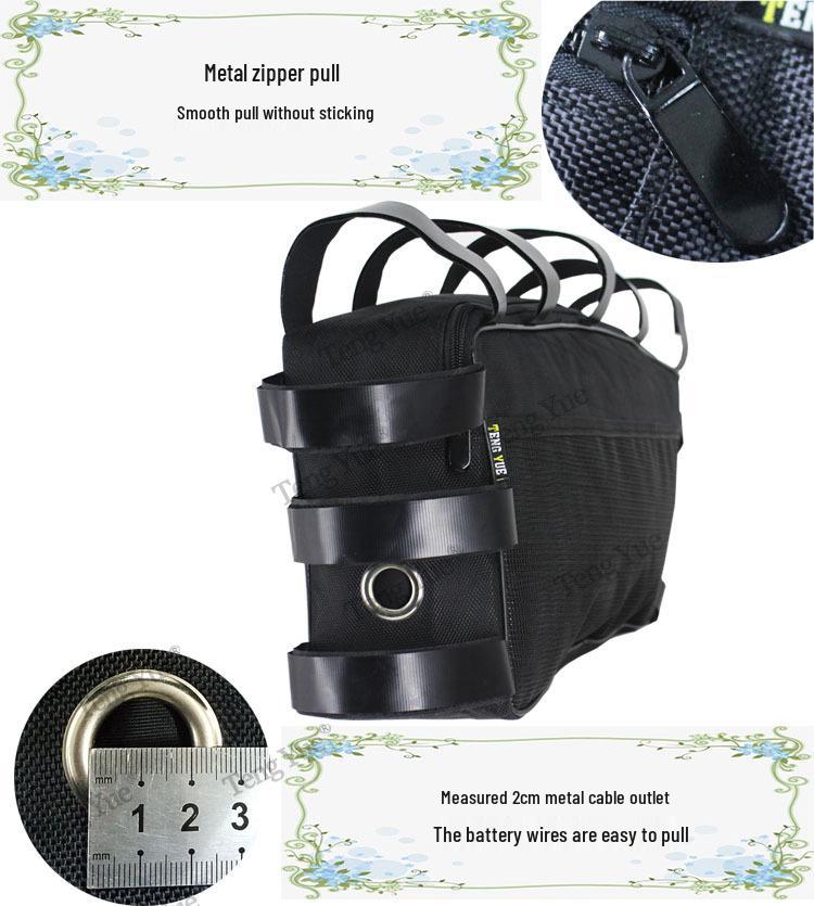 831 Large Capacity Trapezoidal Battery Pack & Sundries Bag for Mountain Bikes