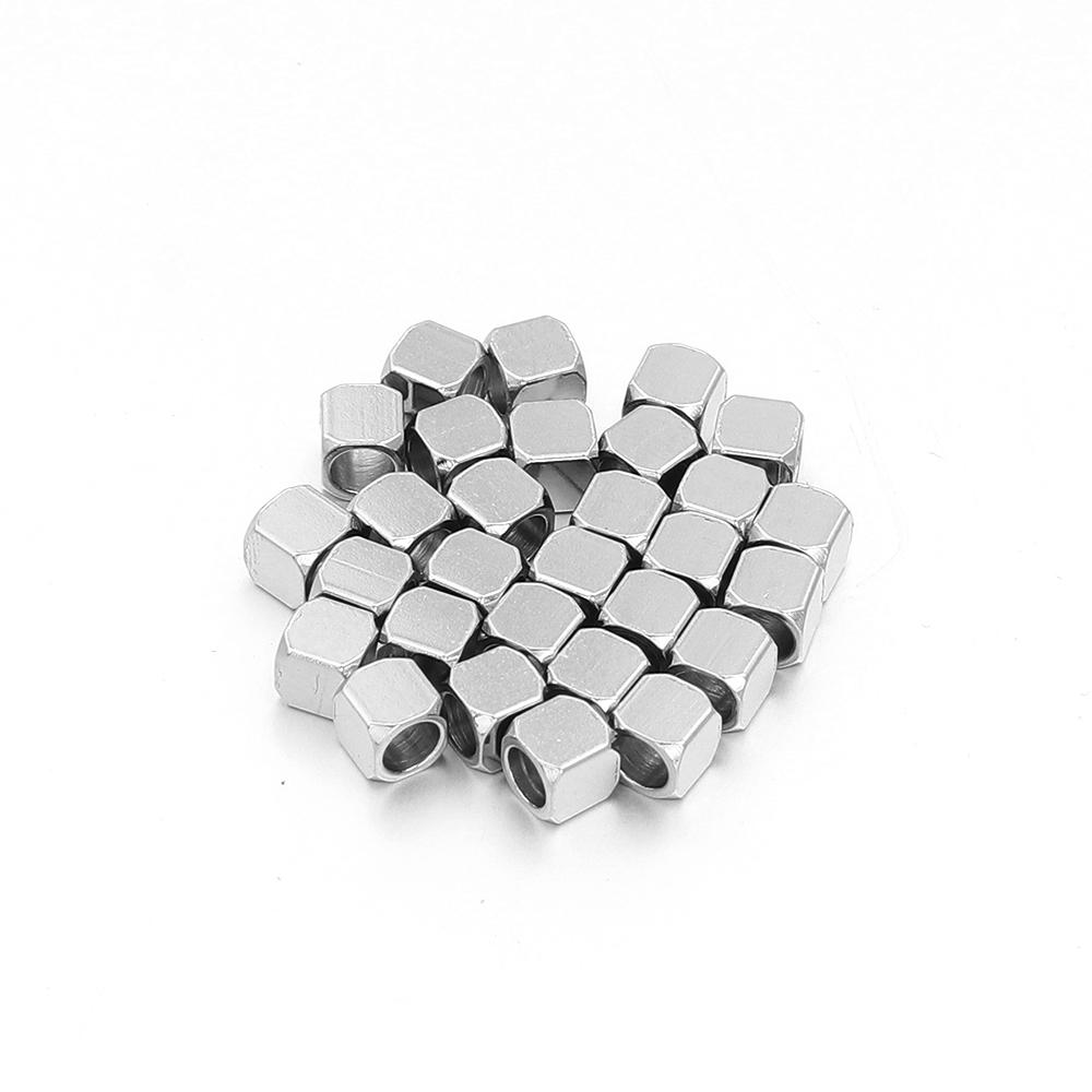 10-60pcs/lot Big Hole Stainless Steel Beads Round Corner Cube Beads Spacer Beads DIY Bracelet Necklace Jewelry Making Supplies
