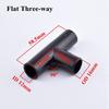 2-30Pcs ABS Black Joint  Three-way Four-way 90° Elbow Pipe Connector Plant Support  Wardrobe Tent Ixed Fittings 12mm Inner Dia