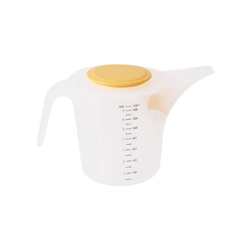 Plastic Measuring Pitcher Pour Cup with Splashs Cover Measuring Mixing Cup for Kitchen Baking Landscaping Watering