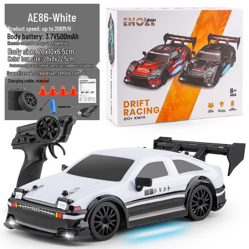1:14 Scale RC High-Speed Drift GTR Sports Car - 4WD, Lights, Remote Controlled Racing Toy for Boys