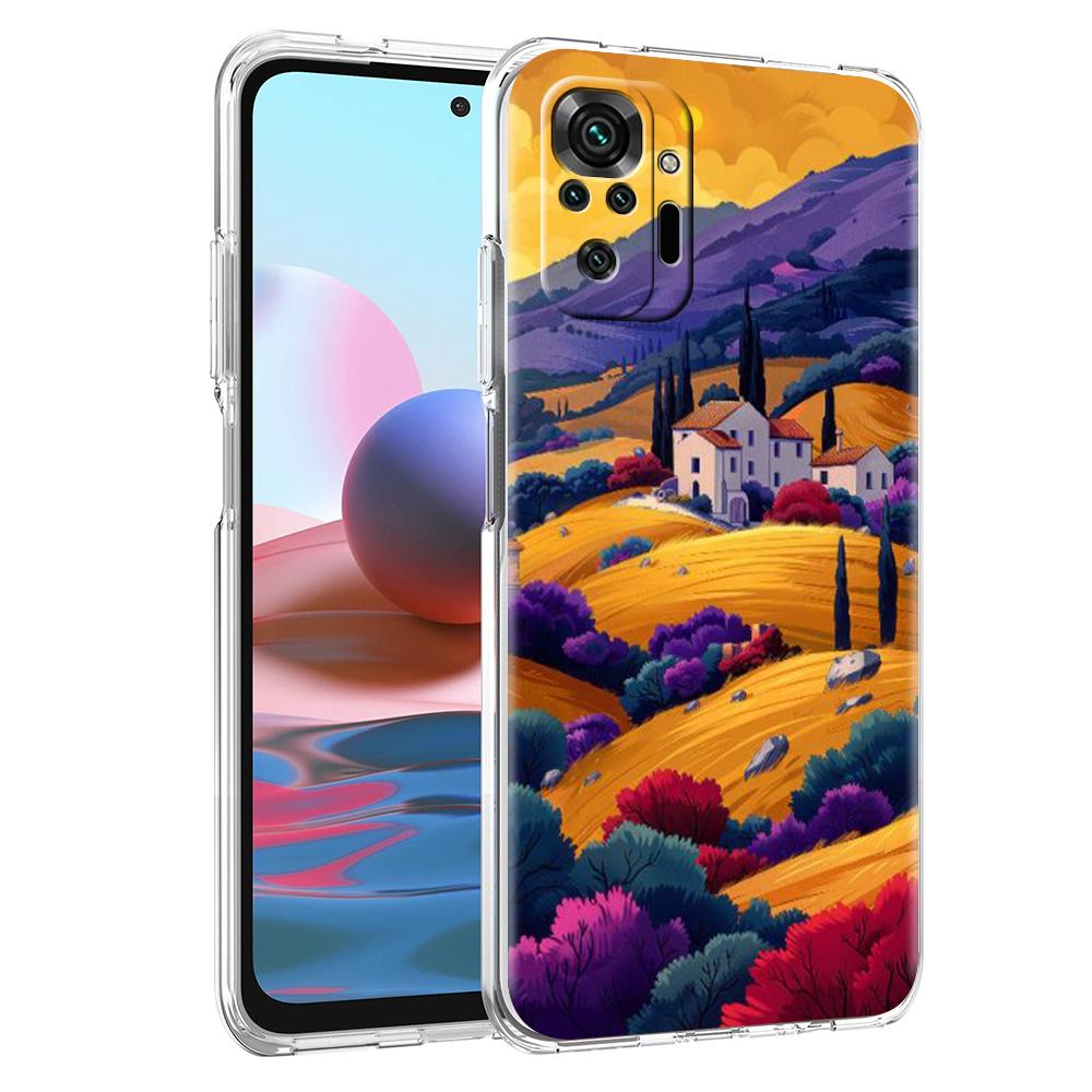 

Transparent Phone Case for Redmi 13C 12C 10C Note 13 12 11 11T K40 Gaming Plus Pro 4G 5G Soft TPU Cover Shell Oil Painting Art Redmi k40