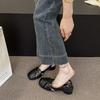 Fashion Hollow Single Shoes 2025 Spring and Summer New Medium and Chunky Heel Baotou Shallow Mouth Casual Women's Sandals