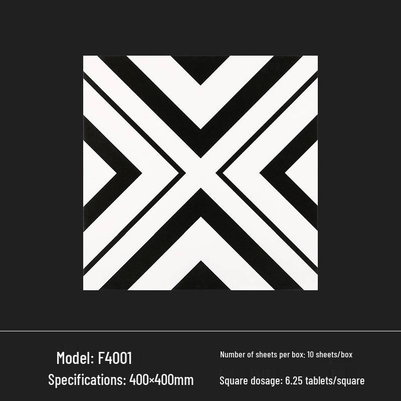 400x400 Zelená francouzská retro dlaždice s malým květinovým vzorem pro kuchyň, koupelnu, balkon a podlahu