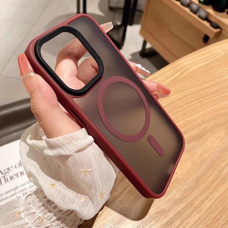 Applicable To IPhone 16 Soft Color Magnetic Phone Case Skin Feeling Apple 15 ProMax Anti-fall 14 Anti-fingerprint Protection Case