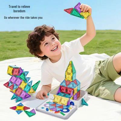 Mini Stained Glass Magnetic Building Blocks - Educational Imagination Puzzle Toys for Children