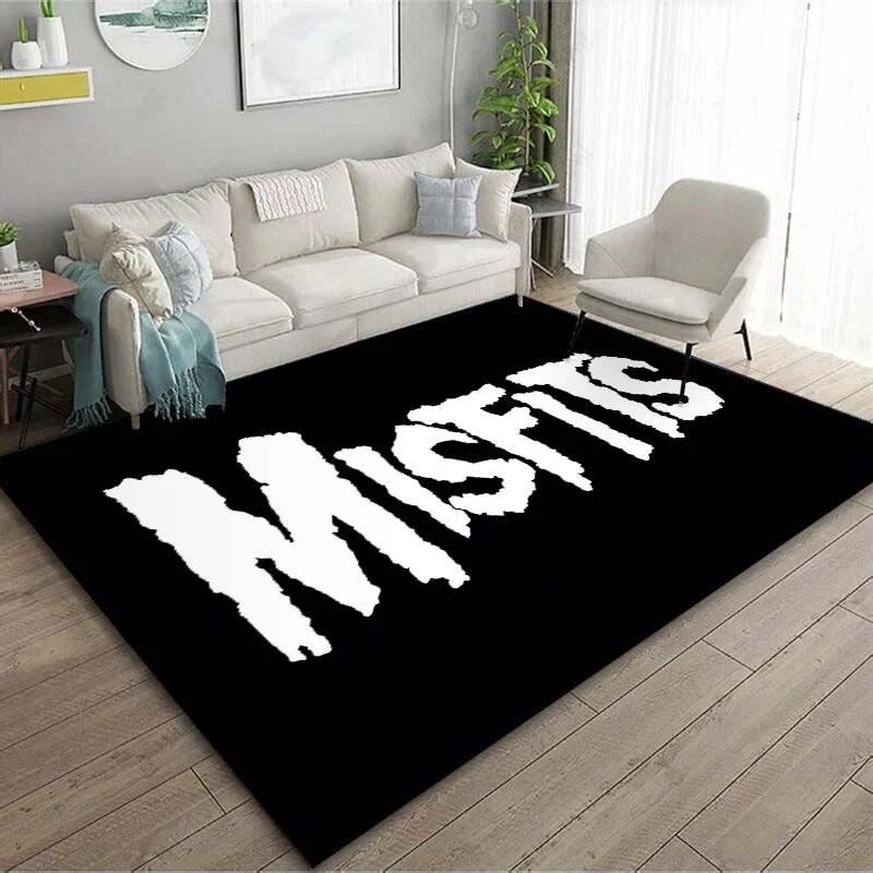 Band M-Misfits Patterned Floor Mat 15 Size Living Room Bedroom Bedside Bathroom Floor Mat Bar Club Area Rug Living Room Decor