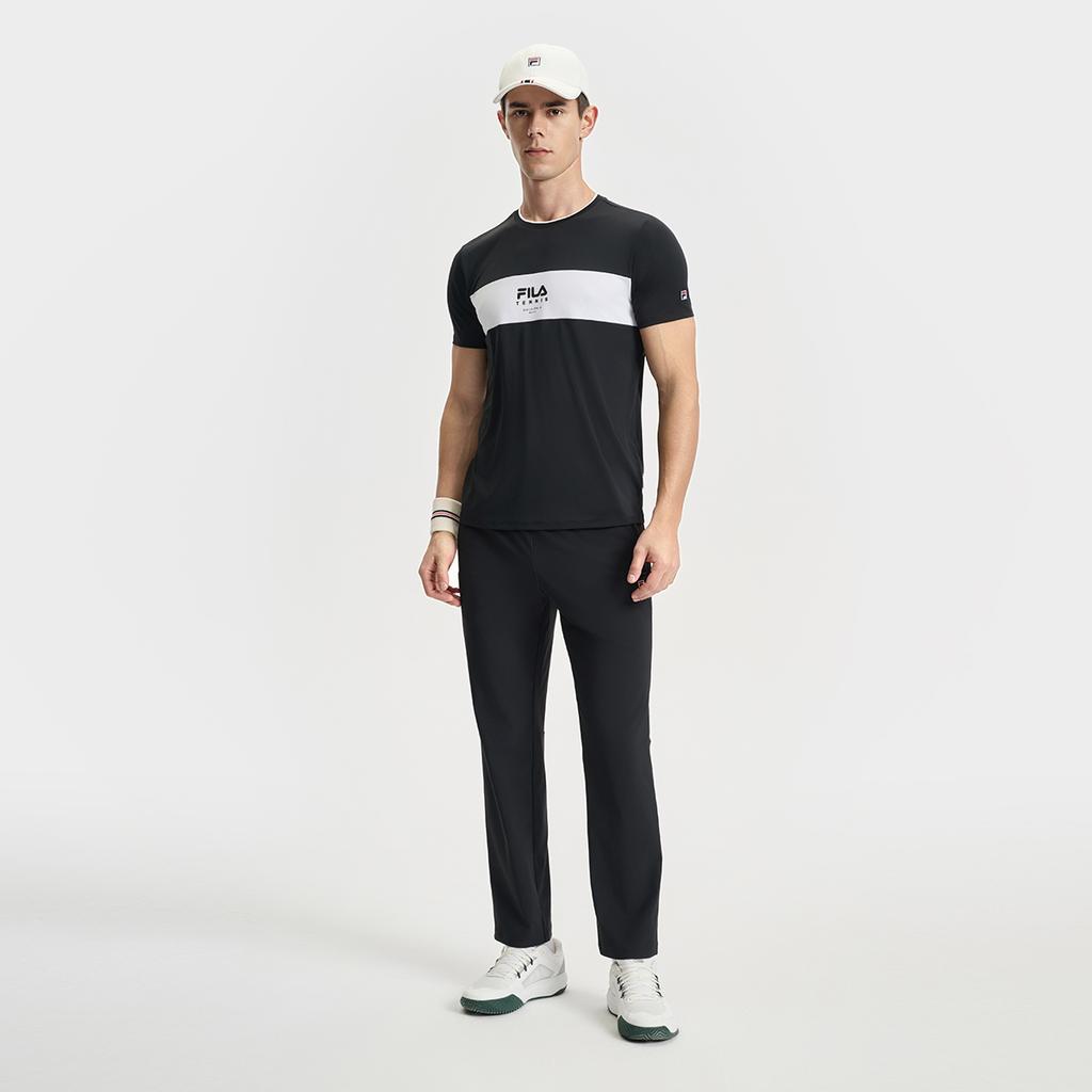 New FILA TENNIS T Shirt Men's Pitch Black A11M523105F-BK