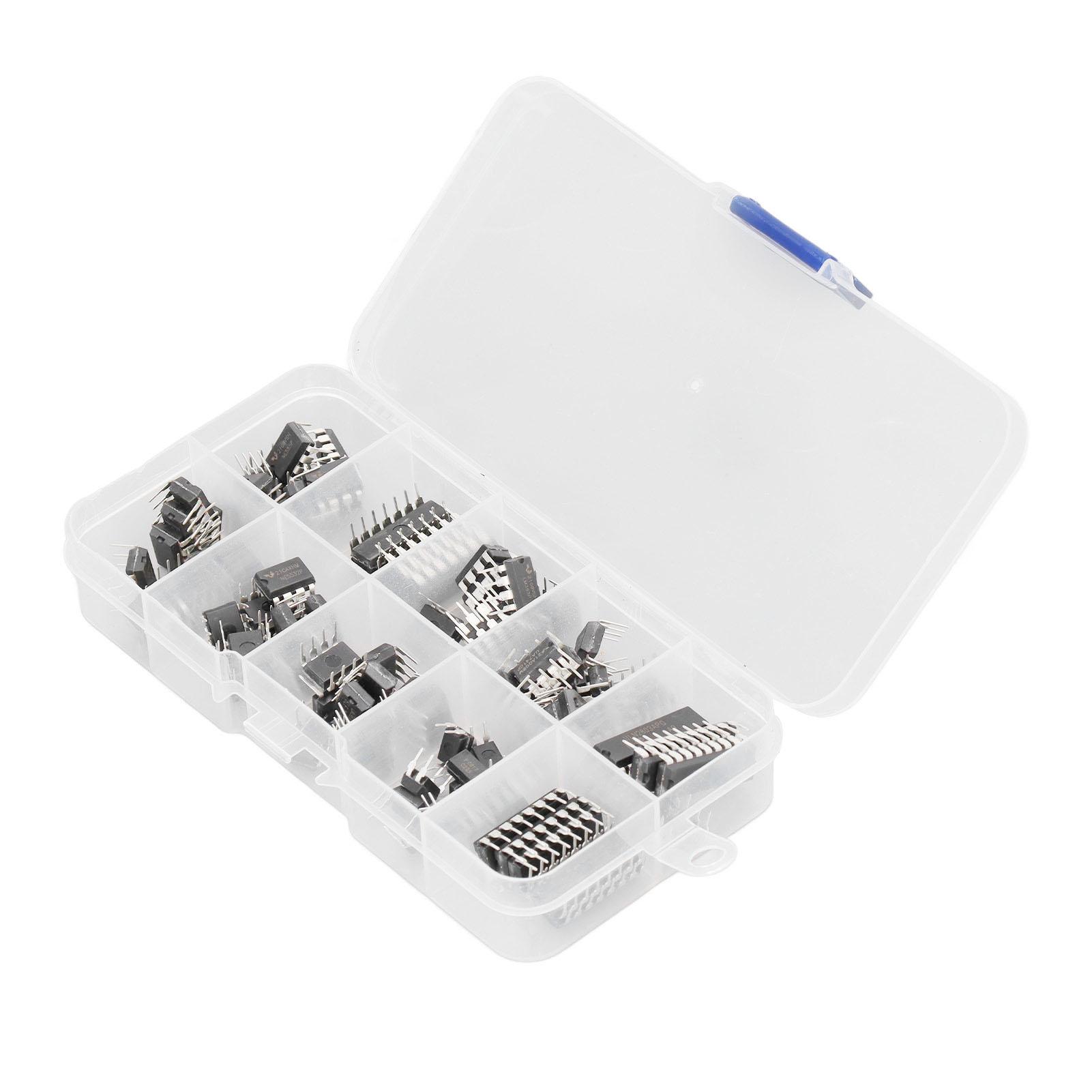 

85 Pcs IC Assortment Kit 10 Specifications Integrated Circuit IC Chips for Home Circuit Work