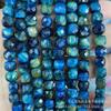8mm Diamond-Cut Tiger Eye Square Beads for DIY Bracelets & Necklaces - Colorful Faceted Sugar Cube Beads