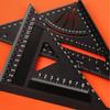 7in Metal Triangle Ruler Measuring Tool 45/90 Degree Carpenter Square Architect Ruler for Man