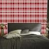 Red Checkered Wallpaper in Red, Coral, White, and Light Gray 50x1000