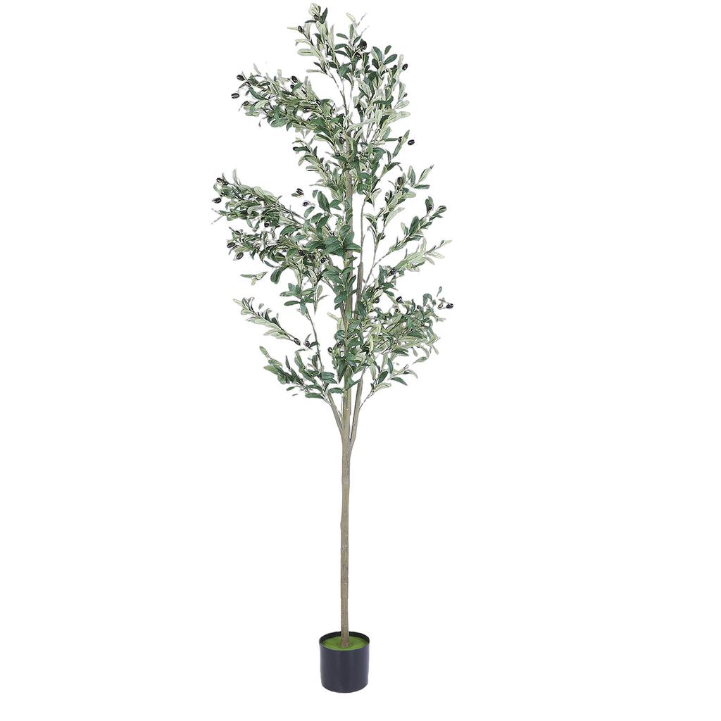 Artificial Olive Tree with Realistic Leaves Fruits Tall Faux Olive Tree for Home Office Decoration 6.89 Ft