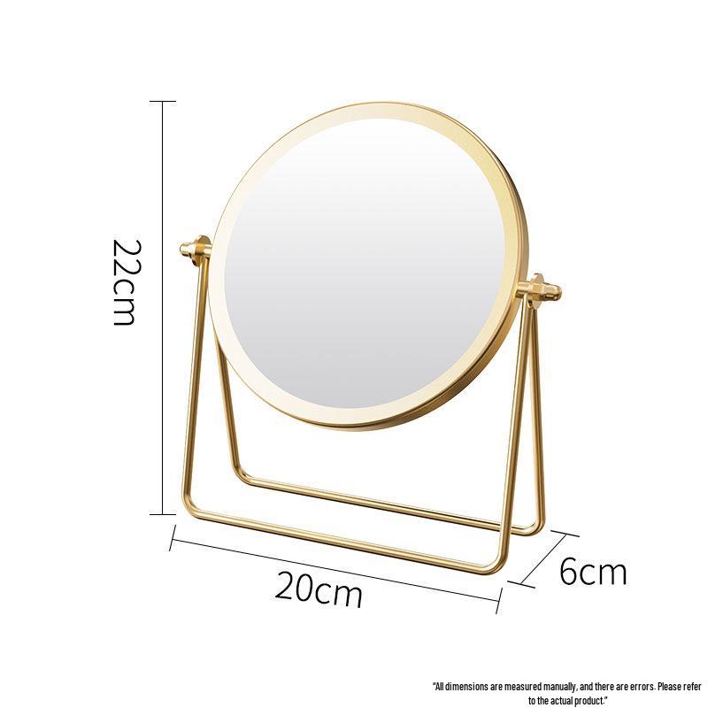 High-Value Metal Desktop Makeup Mirror - Single-Sided Vanity for Home, Dorm, or Student Use