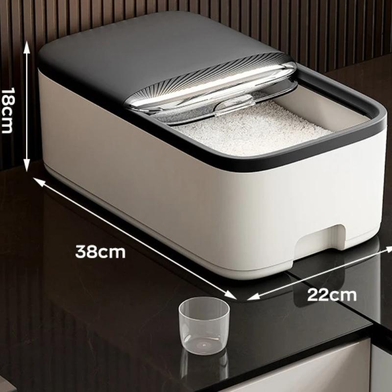 Rice Storage Box Home with Lid Insect Proof Moisture Proof Rice Box Grain Sealed Jar Kitchen Container Storing Dry Grain