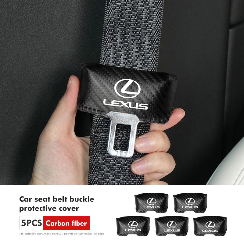 Car Seat Belt Buckle Cover Leather Protector Anti-collision Case For Lexus RX350 IS250 IS200 GS300 LX570 RC350 UX250h ES350
