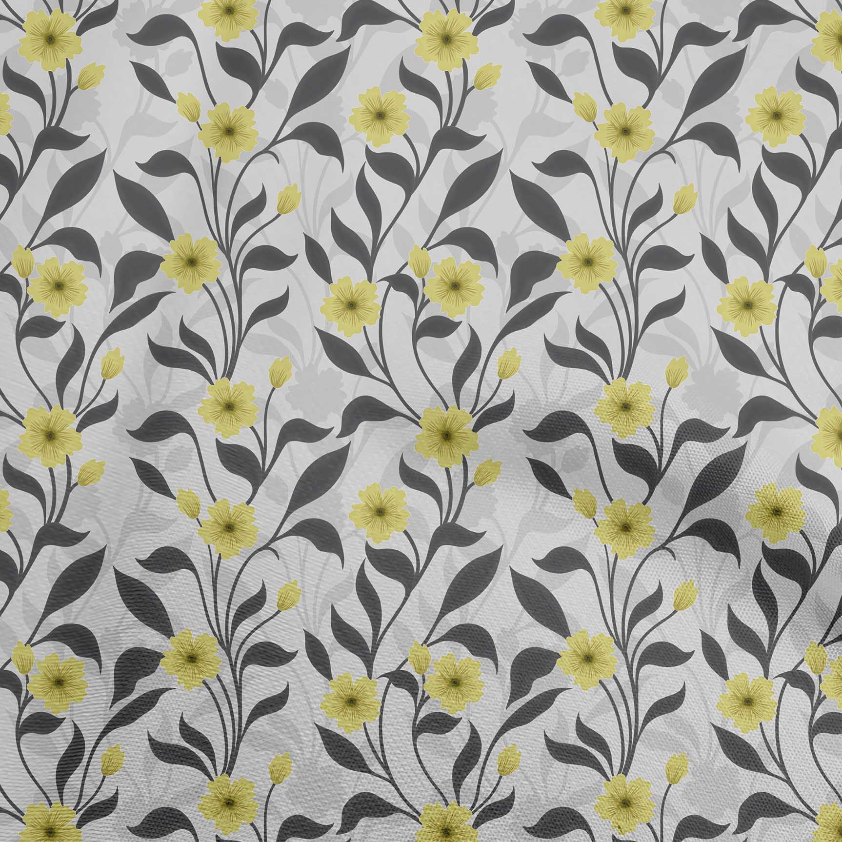 

oneOone Cotton Flex Medium Blue Fabric Тканина з квітковим малюнком для пошиття друкованої тканини для рукоділля у дворі 40 дюймів 42 Inch Wide - Viscose Chiffon жовтий