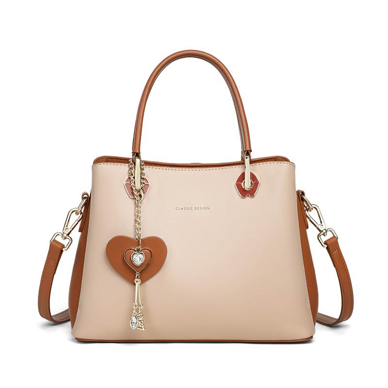 

New tote bag, women s love pendant handbag, light luxury shoulder commuting, high-end messenger bag for girlfriend