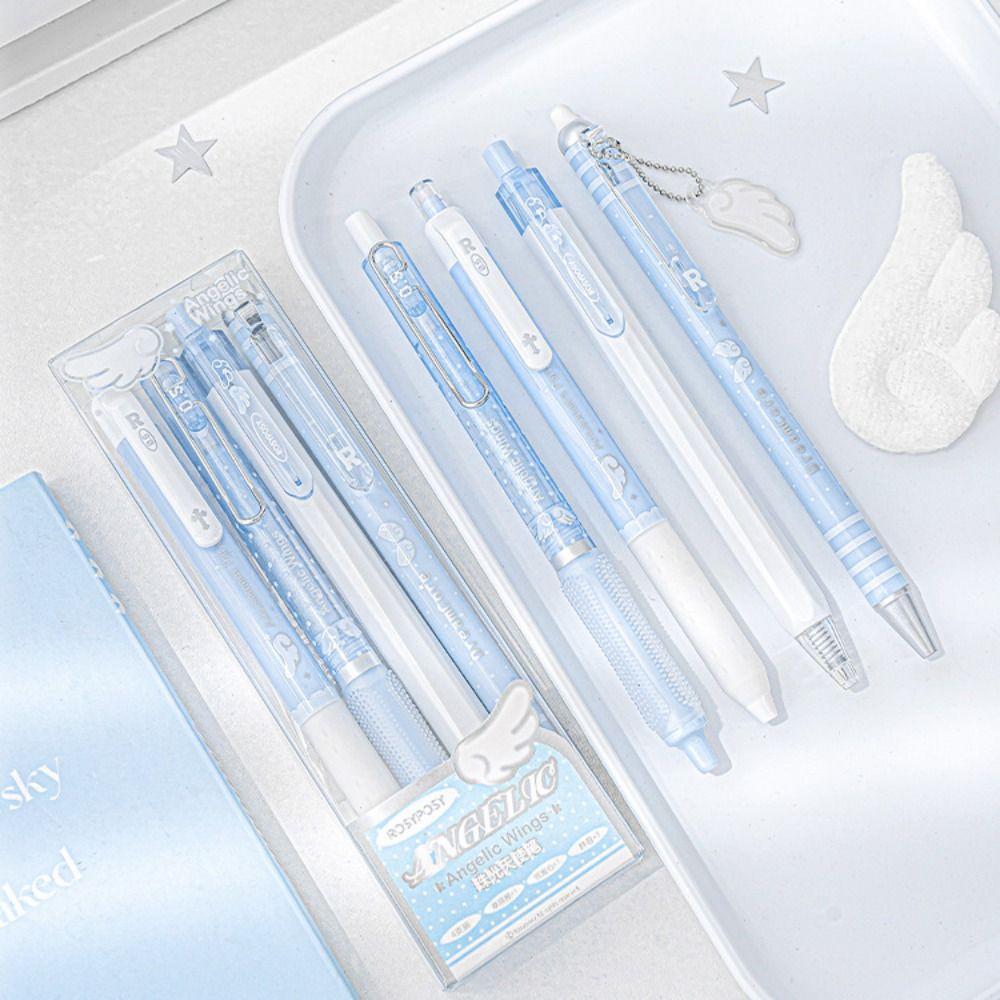 4 Stück/Set Weicher Komfortgriff Perlenengel Gelstift Set 0,5 mm Kawaii Cartoon Stifte Kinder