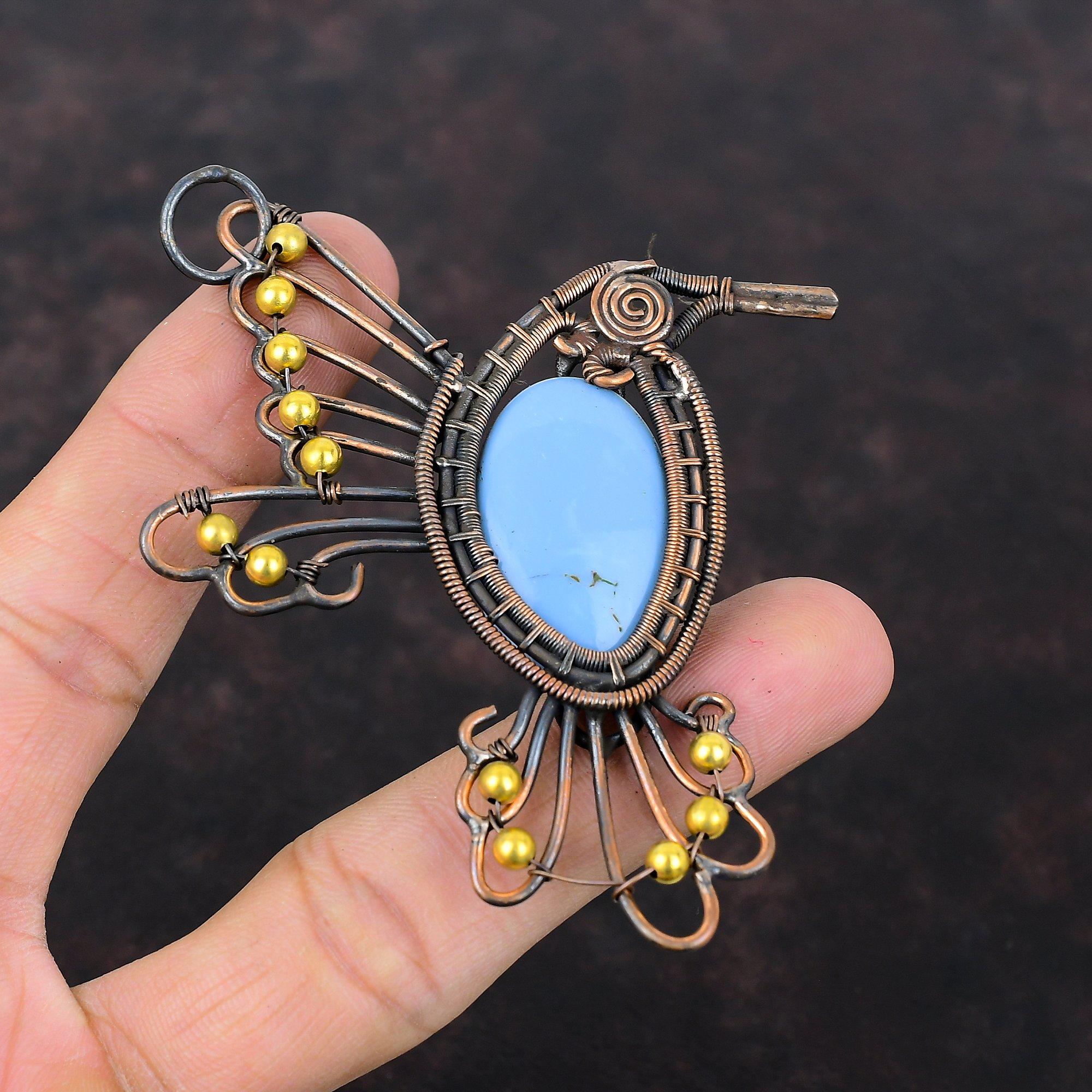 Кулон с голубым опалом Оуайхи — фото 2