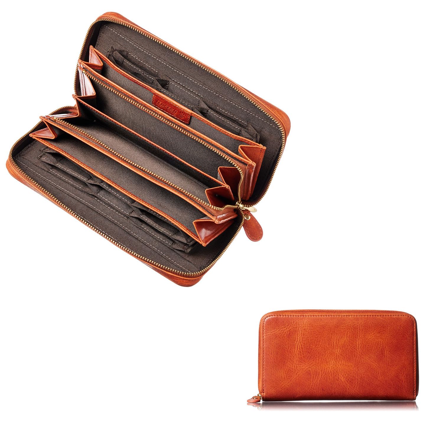 

CORONA Made in Italy by TEMPESTI Cowhide OSAKA LUX Wallet Long Wallet want to hold it like a Easy to use Both sides Vertical card storage Present Gift