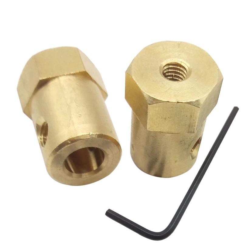 8pcs/lot Hexagon Coupling 12mm Tire Connector Coupling 2mm/3mm/4mm/5mm/6mm/8mm Hex Adapter for RC Cars Connecting Parts