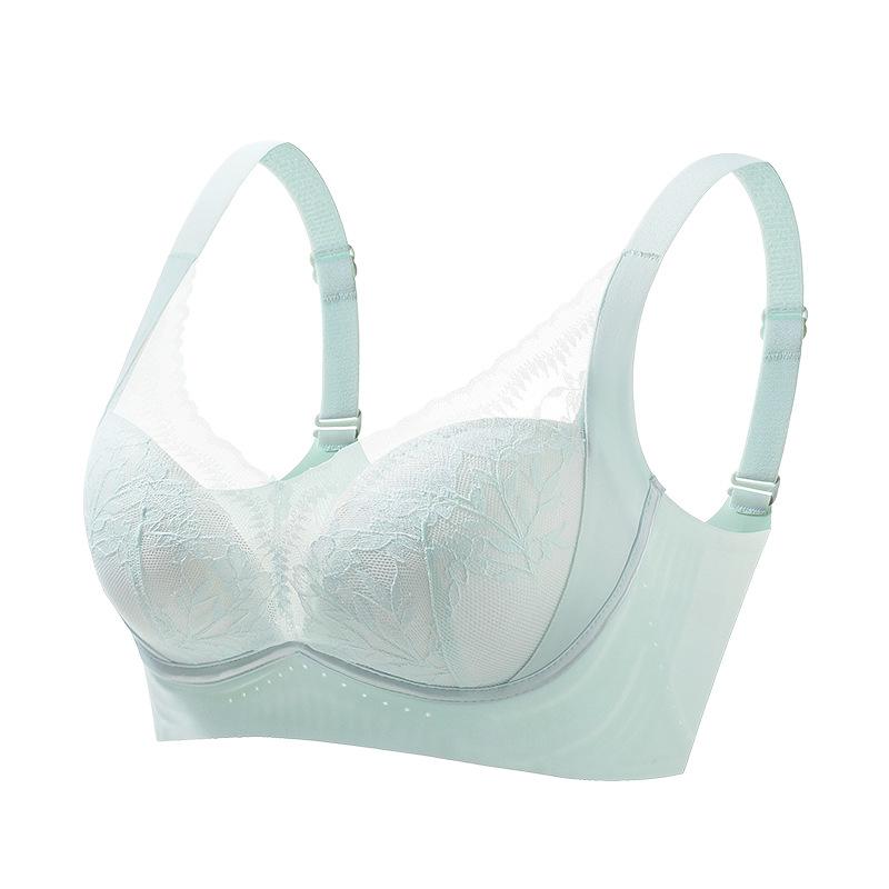 Adjustable Wire-Free Lace Push-Up Bra for Small Busts – Nude, Skin-Friendly with Side Support