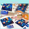 Wooden Solar System Eight Planets Puzzle For Kids Educational Toy Planet Match Learning Aid
