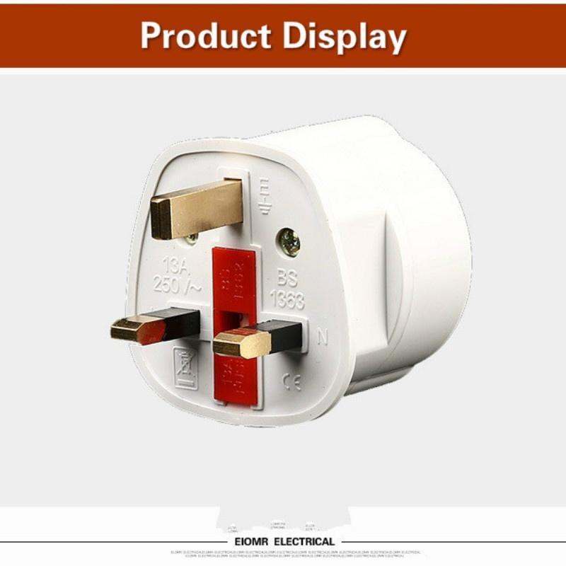 Multifunctional EU Euro European To UK Plugs Adapter Power Converter Plugs 2 Pin Socket Travel 250V 13A Universal Adaptor