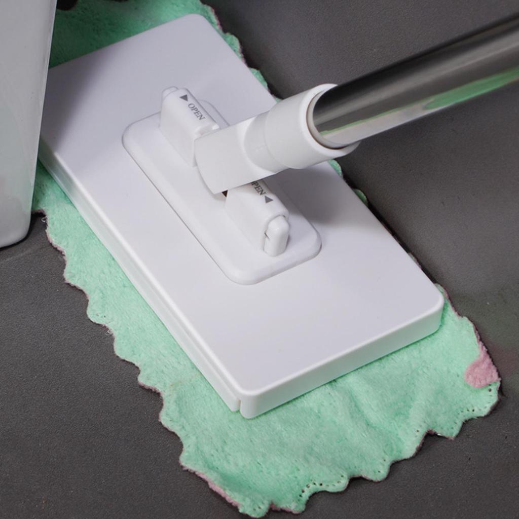 Floor Cleaning Dust Mops No-wash Face Towel Mop With 4 Reusable Cloths Household Cleaner Supplies For Pet Hair Bathroom