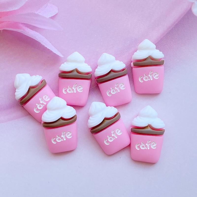 10Pcs New Mixed Lovely Cartoon Animals / Drinks Flat Back Resin Scrapbooking DIY Jewelry Craft Decoration Accessories