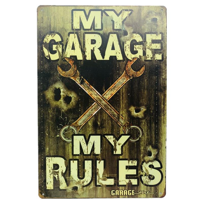 Vintage Dad Garage Tool Metal Tin Signs Oil Bar Rustic Plaque Wall Art Posters Man Cave Pub Retro Wall Decor Iron Plate Painting