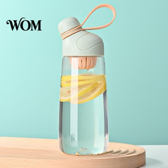 Wide Mouth Hydration Flask Tritan Plastic Water Bottle, with Leak Proof Lid, 600ml Capacity, Fast Commuter Bottle Drinking Spout Sports for