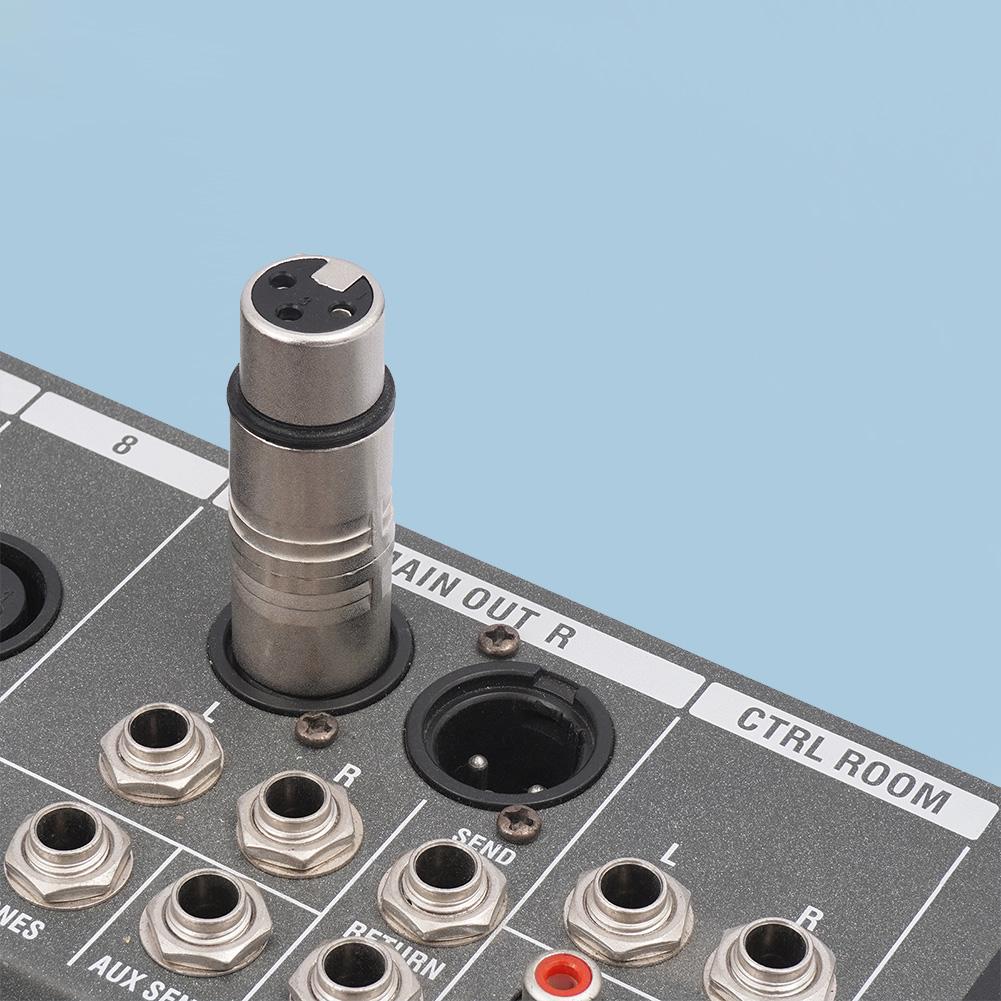 XLR 3 Pin To 3 Pin Microphone Line Adapter XLR Female To Female 3 Pin Connector Mic Barrel Extension Converter